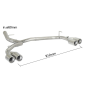 Tramos traseros dobles en acero inox BMW Serie 1 E81(3puertas) 123D (150KW) 2007 - 2013