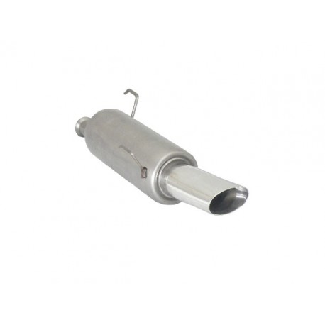 Silencioso trasero acero inox salida ovalada Peugeot 206 1.1 (40/44KW) - 1.4 (55KW) 2000 - 2009