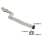 Tramo intermedio grupo N en acero inox  BMW Série 1 F20 M135I (235KW - N55) 2011 - 2015