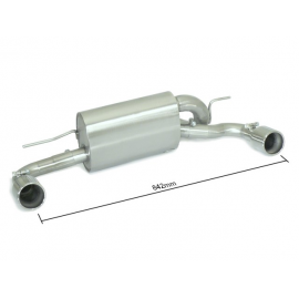 Silencioso trasero doble en acero inox BMW Série 1 F20 114D (70KW - N47) 2011 - 2015