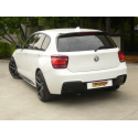 Tramos traseros dobles  en acero inox BMW Série 1 F20 120D - XD (135KW - N47) 2011 - 2015
