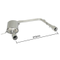 Silencioso trasero doble en acero inox BMW E92(COUPE) 320D - 320XD (130KW) 09/2006 - 2010