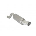 Silencioso trasero acero inox salida redonda Peugeot 206 1.6 16V (80 KW) 2001- 2009