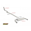 Tramo sustitución catalizador en acero inox  BMW Série 3 F30(SEDAN) 328I - IX (N20 180KW) 02/2012 - 2015