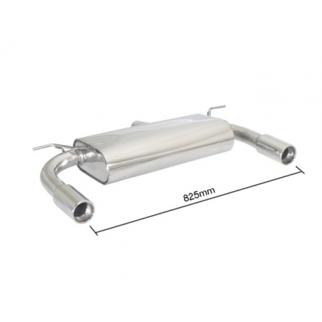 Silencioso trasero doble en acero inox BMW Série 3 F35(LONG BASE) 328LI (180KW) 2012 - 2015