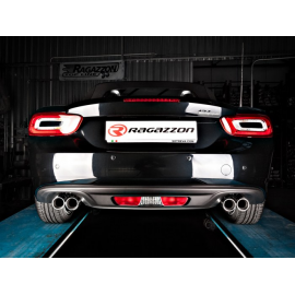 Pot d'échappement arrière duplex Fiat 124 Spider 1.4 MULTIAIR (103KW) 2016 - Aujourd'hui sorties rondes 70 mm décalées
