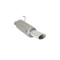Silencioso trasero acero inox salida ovalada Peugeot 206 CC 1.6 16V (80 KW) 2001- 2009