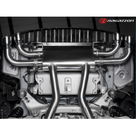 Escape trasero doble en acero inox Ragazzon Alfa Romeo Giulia (952) Quadrifoglio 2.9 TURBO (375KW) 2016 - Hoy