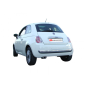 Silencioso trasero en acero inox 1 salida ovalada Fiat 500(type 312) 1.3 MJET (55 / 70KW) 2010 - 2015