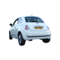 Silencioso trasero en acero inox con salida ovalada Fiat 500 1.4 16V (74kW) 07/2007 - Hoy