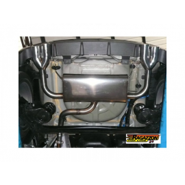 Escape trasero doble en acero inox Fiat 500 (typ312) S 1.2 (51kW) 2013 - Hoy
