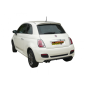 Silencioso trasero en acero inox 2 salidas redondas Fiat 500 (typ312) S 1.3 Mjet (70kW) 2013 - Hoy