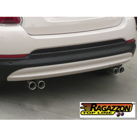 Silencioso trasero doble en acero inox Fiat 500X (typ334) 1.4 Multiair (103kW) 2015 - 2018