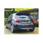 Échappement arrière en inox 2 sorties rondes 70mm Peugeot 208 XY 1.6 16V THP (115KW) 2012 - AUJOURD'HUI