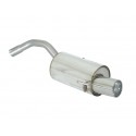 Posteriore inox con terminale Alfa Romeo 147 1.6 16V (77/88KW) - 2.0 16V (110KW) - 2.0 SELESPEED 11/2004 - 10/2006