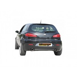 Escape trasero doble en acero inox Alfa Romeo 147 1.6 16V (77/88KW) - 2.0 16V (110KW) - 2.0 SELESPEED 11/2004 - 10/2006
