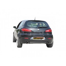 Silencioso trasero doble acero inox salidas redondas Alfa romeo 147 1.9JTD (85/103/110KW) - 1.9JTDM (88/110KW) 11/2004 - 10/2006