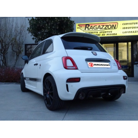 Endschalldämpfer in Edelstahl rechts/links mit ER 102 mm rund Sport Line ABARTH 500/595 1.4 TJET (132KW) 2016 - Heute