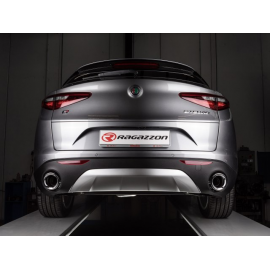 Silencioso trasero doble en acero inox Ragazzon Alfa Romeo Stelvio 2.0 TURBO Q4 (147KW) 2017 - Hoy