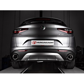 Sortie d'échappement ronde inox Alfa Romeo Stelvio 2.0 Turbo Q4 (206kW) 2017 - Aujourd'hui