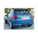 Silencioso trasero en acero inox Peugeot 206 RC 2.0 16V (130KW) 2003 - 2009