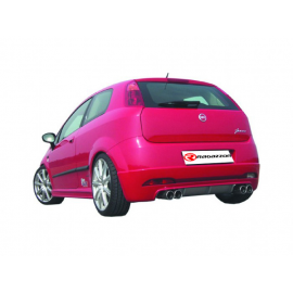 Silencioso trasero doble en acero inox con salidas redondas Fiat Grande Punto 1.6 MULTIJET (88KW) 2009 - 2012