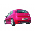 Silencioso trasero doble en acero inox con salidas redondas Fiat Grande Punto 1.6 MULTIJET (88KW) 2009 - 2012