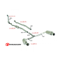 Fléxible avec silencieux intermédiaire en inox MINI COOPER S 1.6 (128KW) 11/2007 - 2010