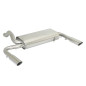 Silencioso trasero doble en acero inox Renault Clio 3 RS 2.0 16V (145KW) + F1 TEAM 2006 - 2009