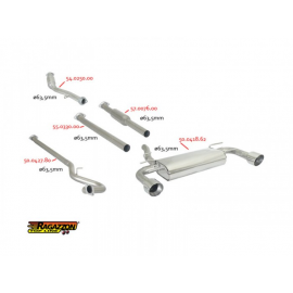 Tramo intermedio con silencioso en acero inox  TOYOTA GT86 2.0 (147KW) 2012 - Hoy