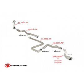 Tramo supresor 2° catalizador en acero inox ASTRA J GTC 1.6 TURBO (132KW) 09/2011 - 2013