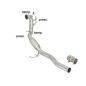 Tubo sustitución catalizador + tramo sustitución filtro antipartículas Volkswagen Caddy 1.9TDI (77KW) 2005 - 2010
