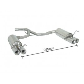 Escape trasero doble en acero inox Alfa Romeo 159 2.0JTDM (100KW) + SPORTWAGON 2010 - 2013