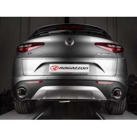 Sortie d'échappement ronde oblique Alfa Romeo Stelvio 2.2 TURBO DIESEL Q4 (154KW) 2017 - Aujourd'hui