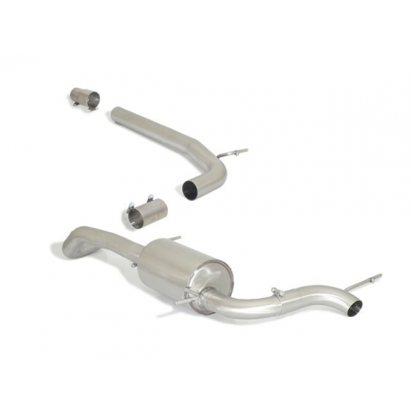 Silencioso trasero en acero inox + Tramo intermedio Seat Ibiza(6P) SC 1.8TSI CUPRA (141KW) 2015 - 2017
