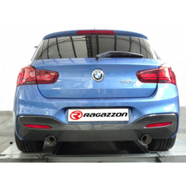 Tramo intermedio con silencioso en acero inox + Tramos traseros dobles BMW Série 1 F21 118D - XD (110KW - B47) 2015 - Hoy