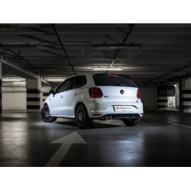 Silencioso trasero en acero inox + Tramo intermedio grupo N Volkswagen Polo 6C 1.8TSI (141KW) 2014 - Hoy