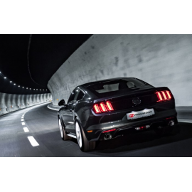 Silencioso intermedio acero inox + Silencioso trasero inox Ford Mustang VI Coupe 5.0 V8 GT (310KW) Ø76MM 2015 - Hoy