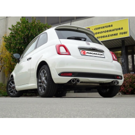 Escape trasero duplex en acero inox Fiat 500 1.2 (51Kw)  2015 - Hoy