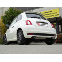 Escape trasero duplex en acero inox Fiat 500 1.2 (51Kw)  2015 - Hoy