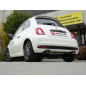Escape trasero duplex en acero inox Fiat 500 1.2 (51Kw)  2015 - Hoy