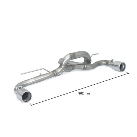 Silencioso trasero Grupo N en acero inox BMW Série 1 F20 118I (125KW - N13) 2011 - 2015
