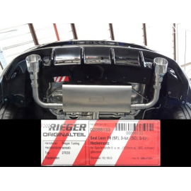 Silencioso trasero doble en acero inox Seat Leon MK3 1.5TSI FR (96 / 110KW) 09/2018 - Hoy
