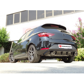 Silencioso trasero doble en acero inox con salidas redondas Carbon Shot Seat Leon MK3 1.5TSI FR (96 / 110KW) 09/2018 - Hoy