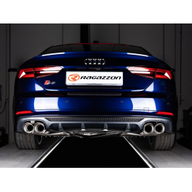 Silencioso trasero doble en acero inox con salidas redondas Sport Line    AUDI S5 COUPE 3.0TFSI QUATTRO (260KW) 2016 - Hoy
