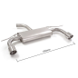 Silencioso trasero doble en acero inox Volkswagen Golf 7 (VII) 1.4TSI (90KW) 2012 - 2014