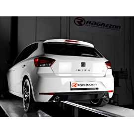 Escape trasero doble acero inox salidas Carbon Shot Seat Ibiza MK5 (6F) 1.0TSI (85KW) FR 2019 - Hoy